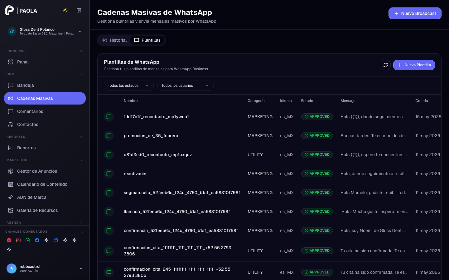Cadenas masivas