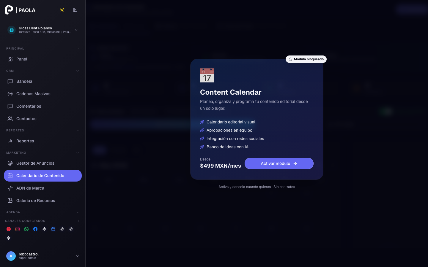 Calendario de contenido